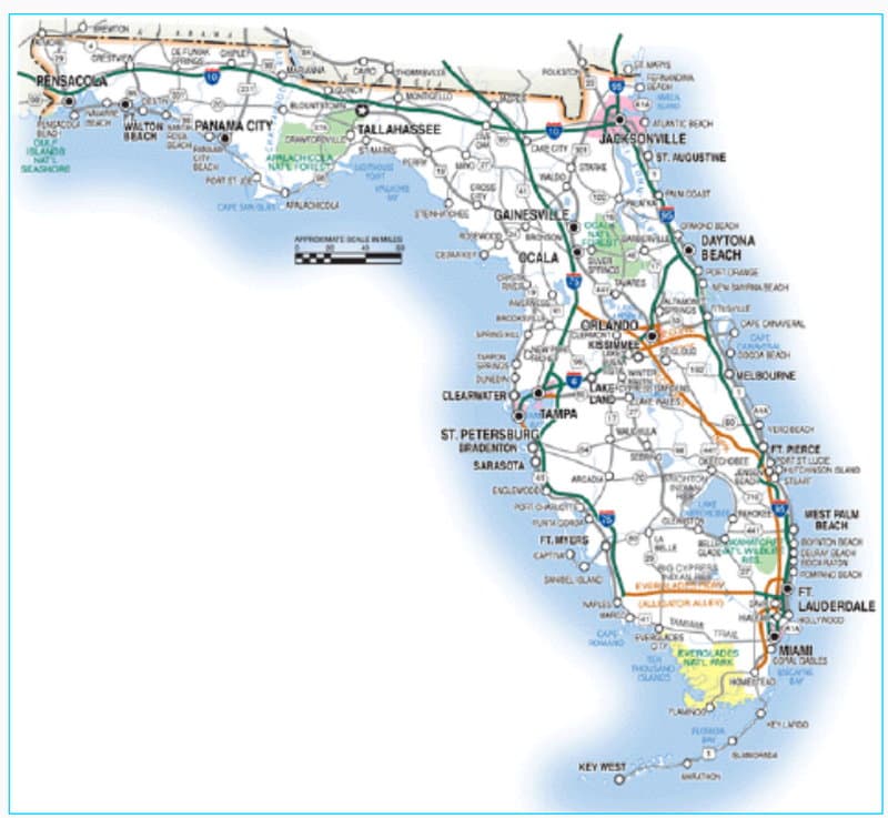 Map Of Florida Gulf Coast