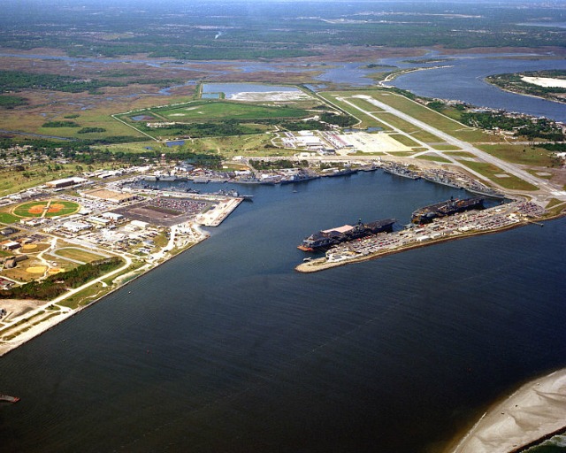 Mayport, Florida Old Fishing Village Next To Modern Naval Base